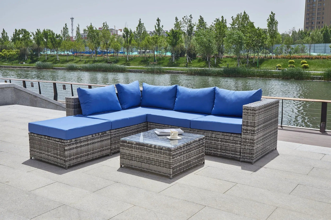Patio Sofa With Cushions by HouseOfZazla
