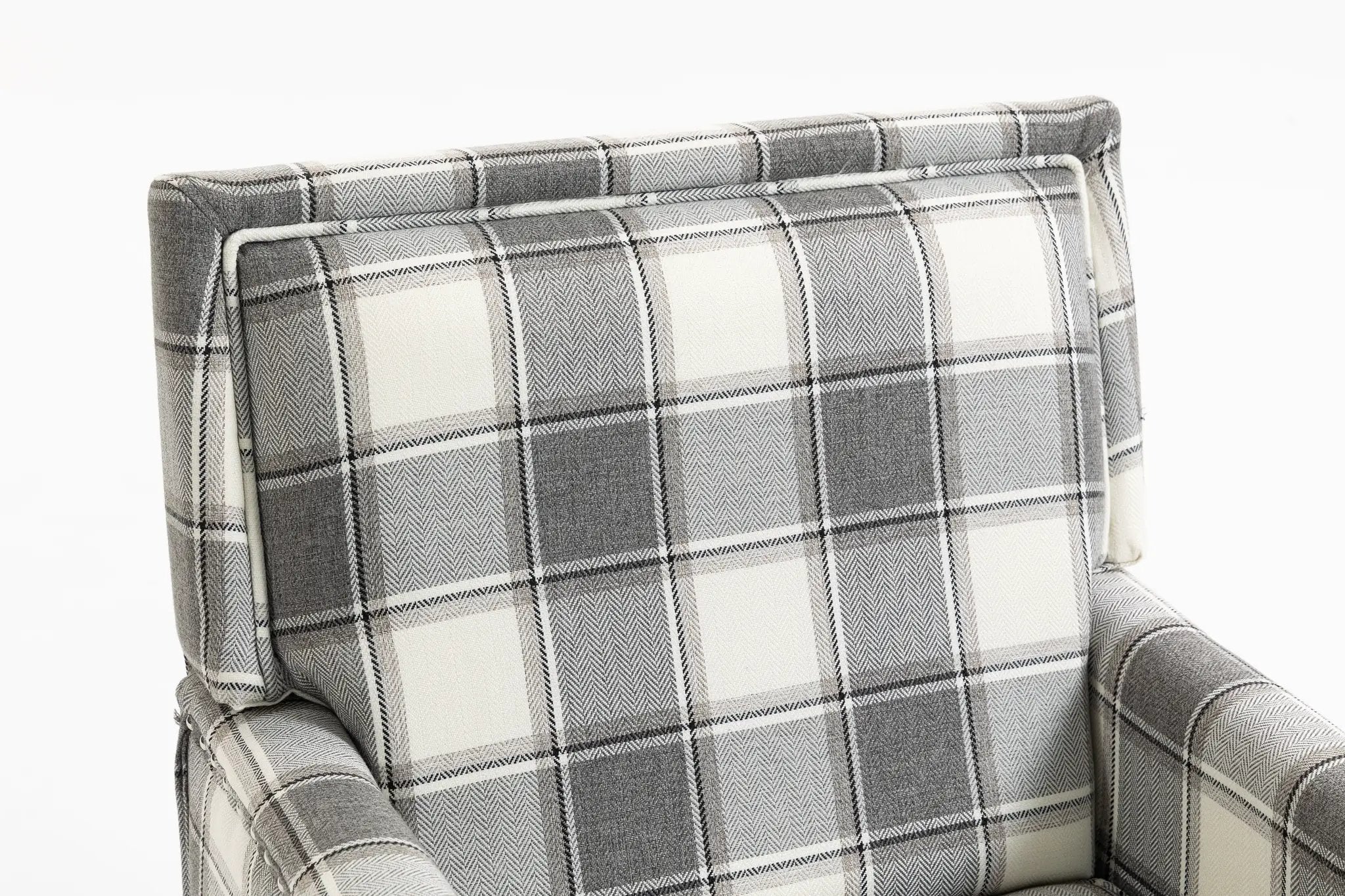 Upholstered Accent Chair, Vintage Armchair with Solid Wood Legs by HouseOfZazla