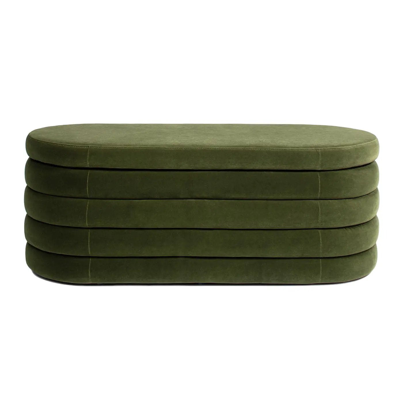 Fuji - Upholstered Oval Storage Bench by HouseOfZazla