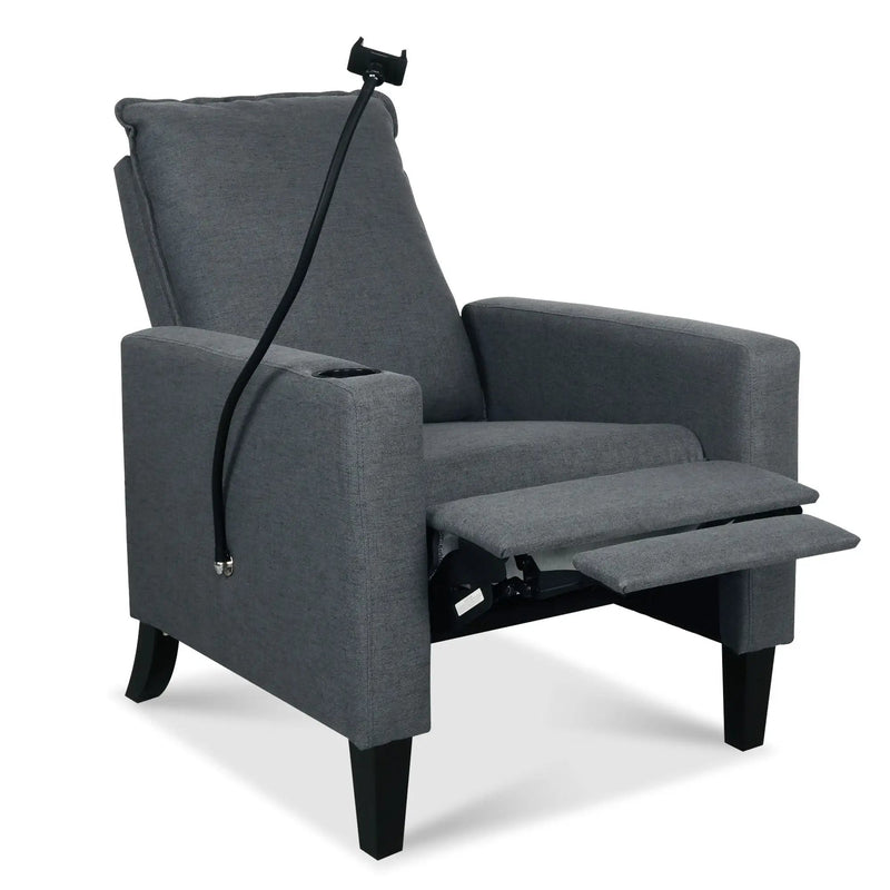 Recliner Chairs For Adults, Adjustable Recliner Sofa With Mobile Phone Holder & Cup Holder, Modern Reclining Chairs Fabric Push Back Recliner Chairs For Living Room, Bedroom by HouseOfZazla