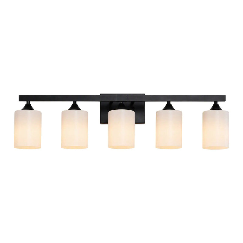 5-Light Matte Black Bathroom Lighting by HouseOfZazla