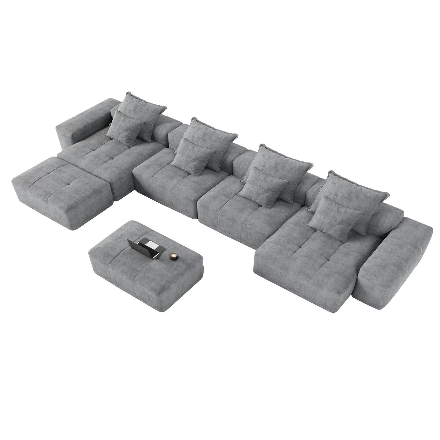 Modern Oversized DIY Combination Modular Sectional Sofa With Pillows by HouseOfZazla