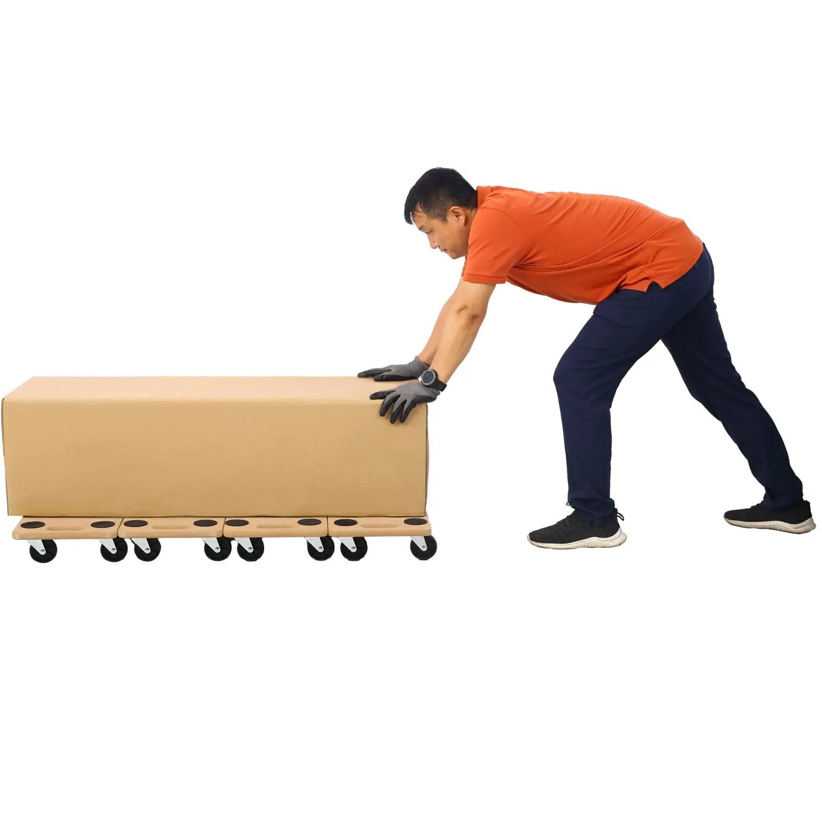 Furniture Moving Dolly, Heavy Duty Wood Rolling Mover With Wheels For Piano Couch Fridge Heavy Items, Securely Holds 500 Lbs (Set of 4) - Natural by Unique Piece Furniture