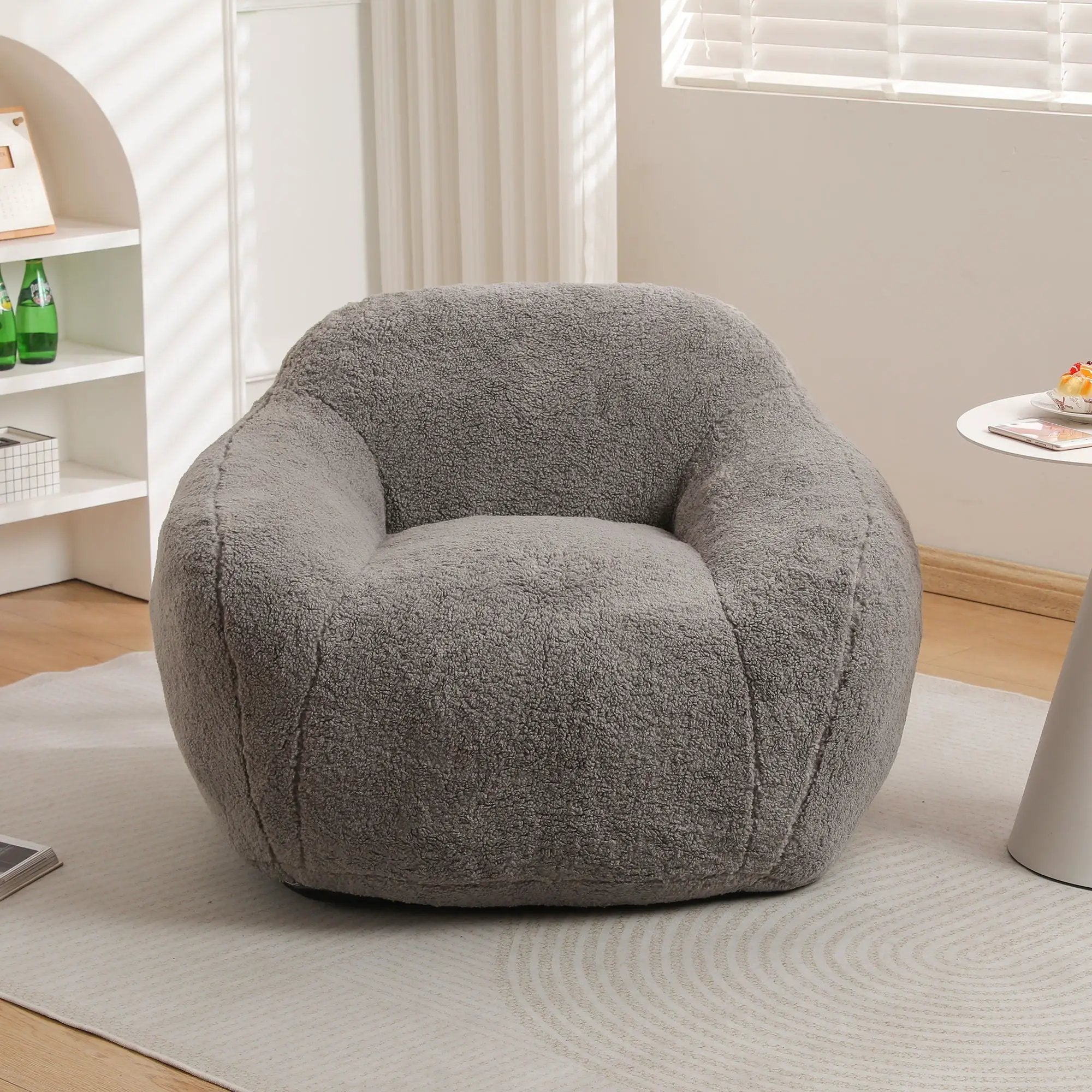 Giant Bean Bag Chair, Spacious Memory Foam With Armrests by HouseOfZazla