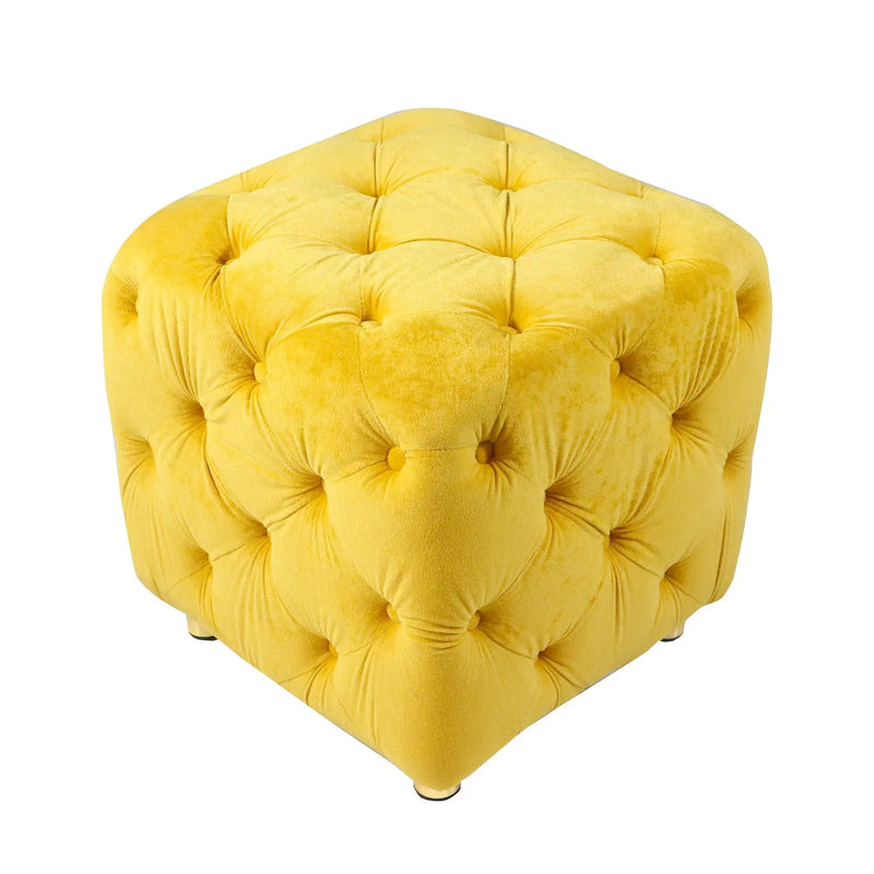 Modern Upholstered Ottoman, Exquisite Small End Table, Soft Foot Stool, Dressing Makeup Chair, Comfortable Seat For Living Room, Bedroom, Entrance by Unique Piece Furniture