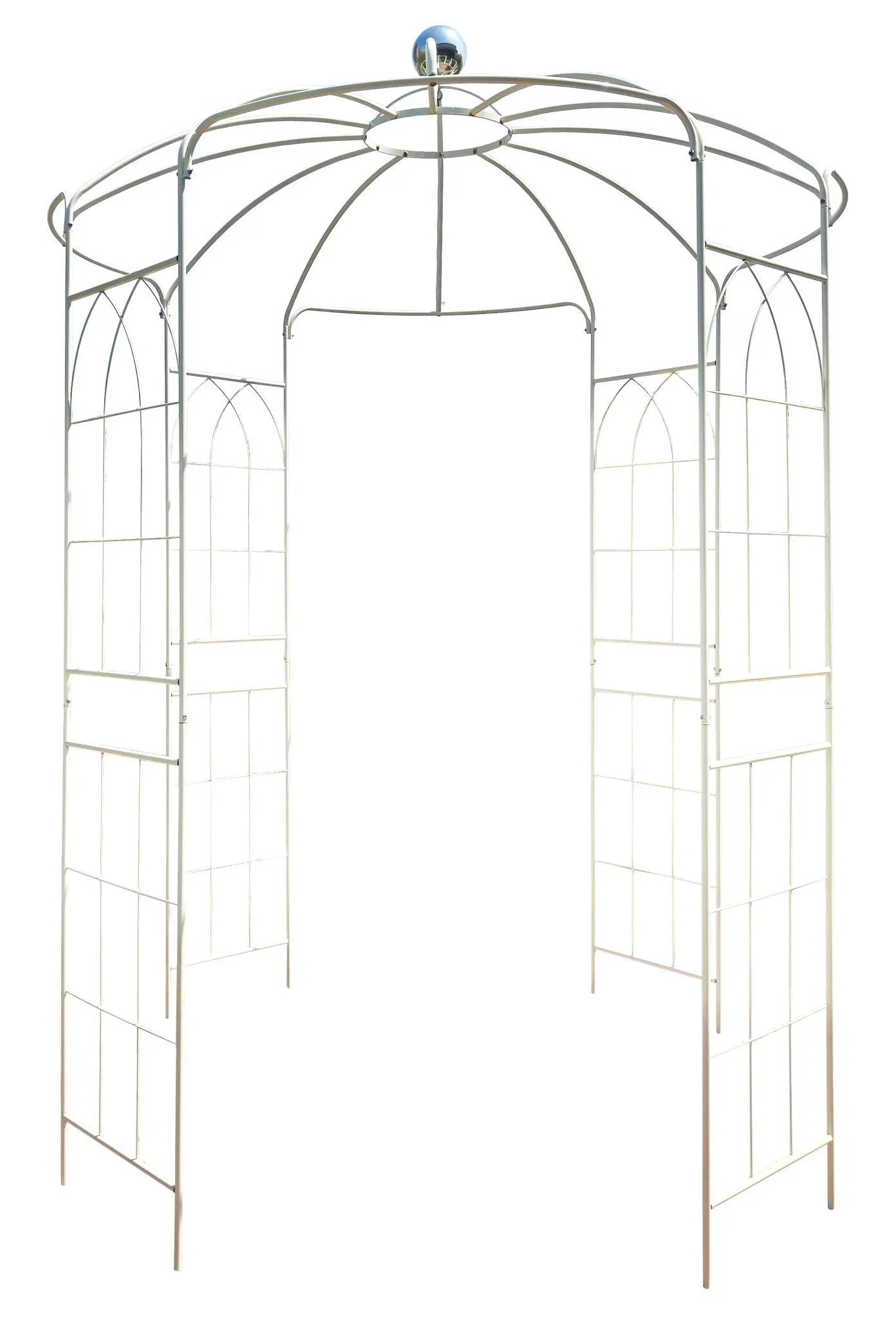 Metal Garden Arch Iron Garden Arbors Gazebo Dia High Birdcage Shape Pergola Pavilion For Wedding Ceremony by HouseOfZazla