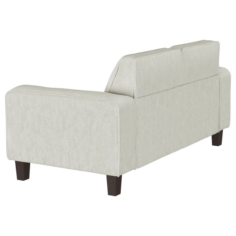 Xana - Track Arm Tufted Loveseat - Greige