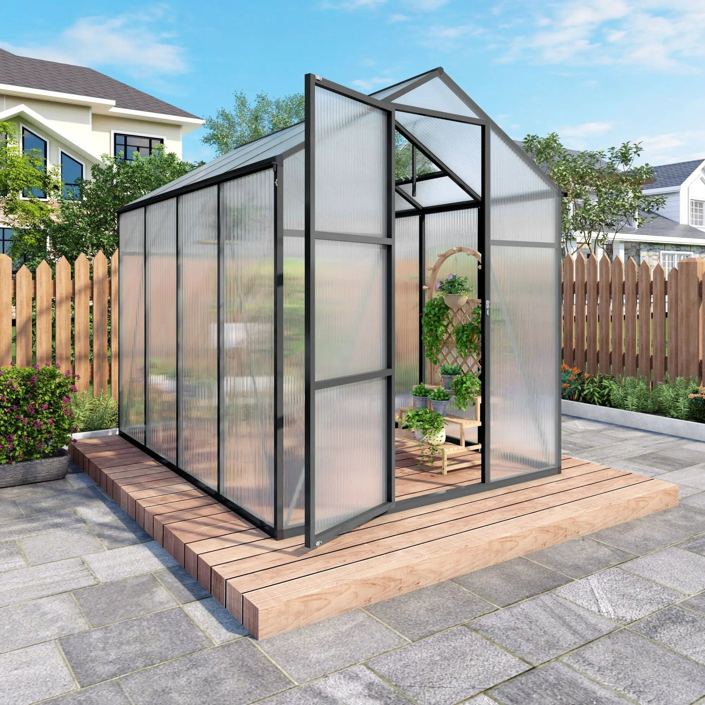 Gain Height Windproof Greenhouse With Raised Base by HouseOfZazla