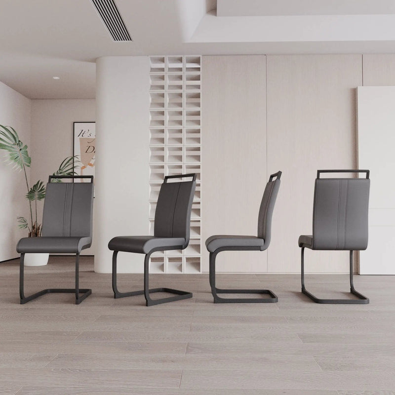 Modern Dining Chairs With High Back Upholstered Design Metal Legs by Unique Piece Furniture
