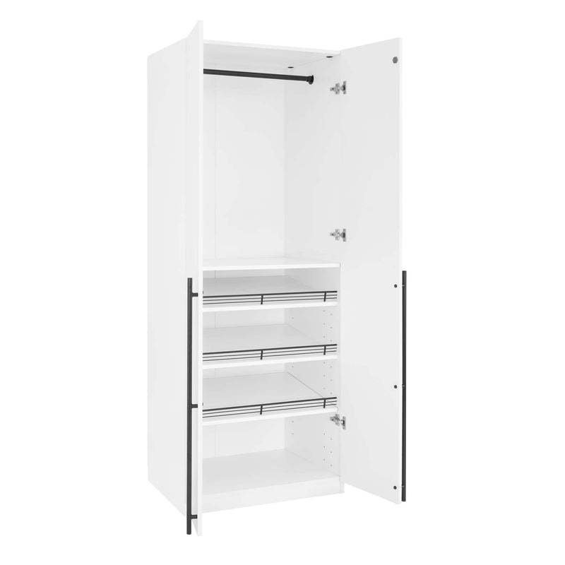 Lee - Free Standing Wardrobe Closet With Adjustable Shoe Shelves by HouseOfZazla