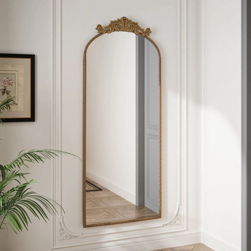 Vintage Arched Full Body Mirror, Wall Mounted For Living Room by HouseOfZazla