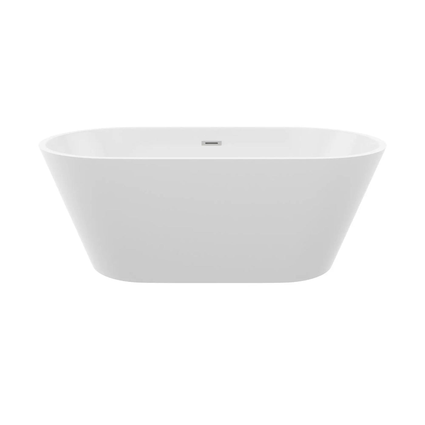 Gloss Freestanding Bathtub With Drain, Stand Alone Soaking Tub by HouseOfZazla