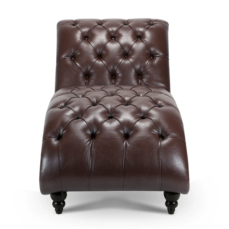 Tufted Armless Chaise Lounge by Unique Piece Furniture