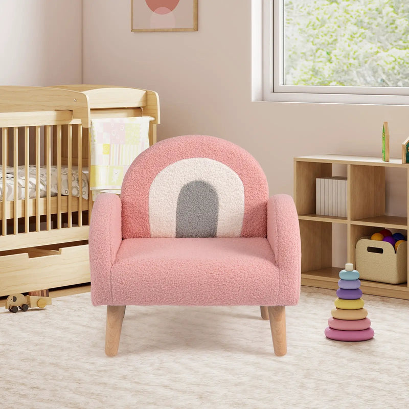 Kids Armchair with Comfy Backrest and Armrests-Pink by DirectDeals