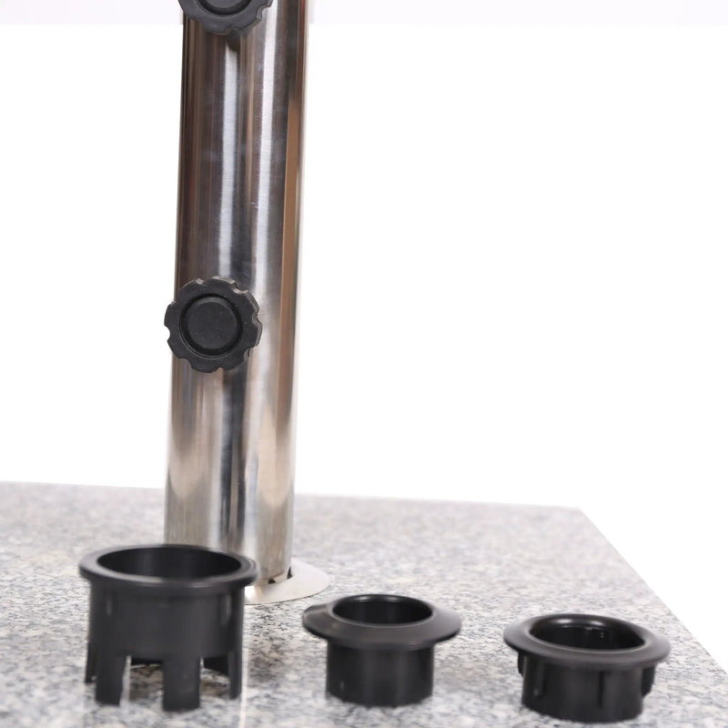 Umbrella Holder Square 55 Lbs Umbrella Base - Natural / Gray by HouseOfZazla