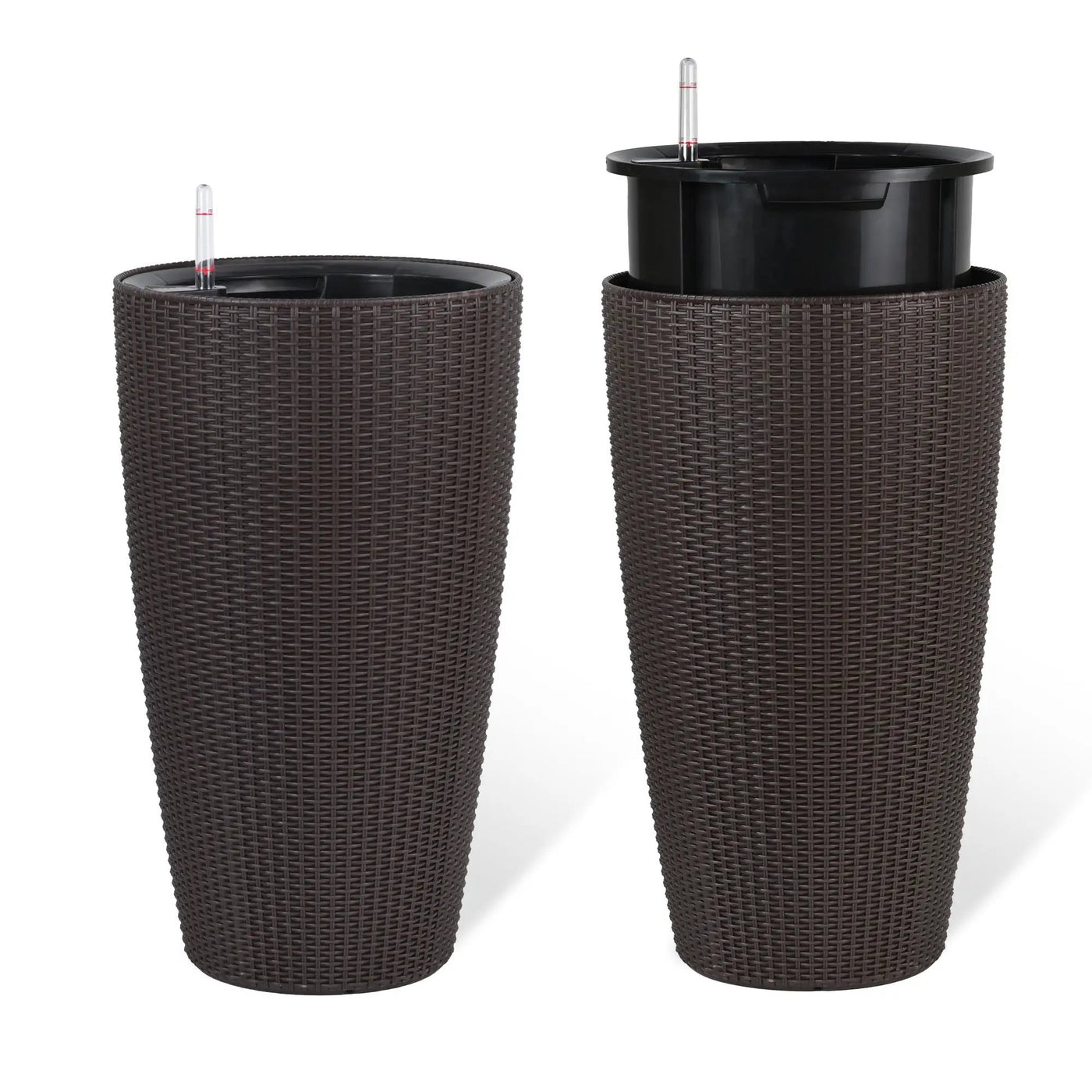 Tall Planters Set With Water Level Monitor And Auto Watering by HouseOfZazla
