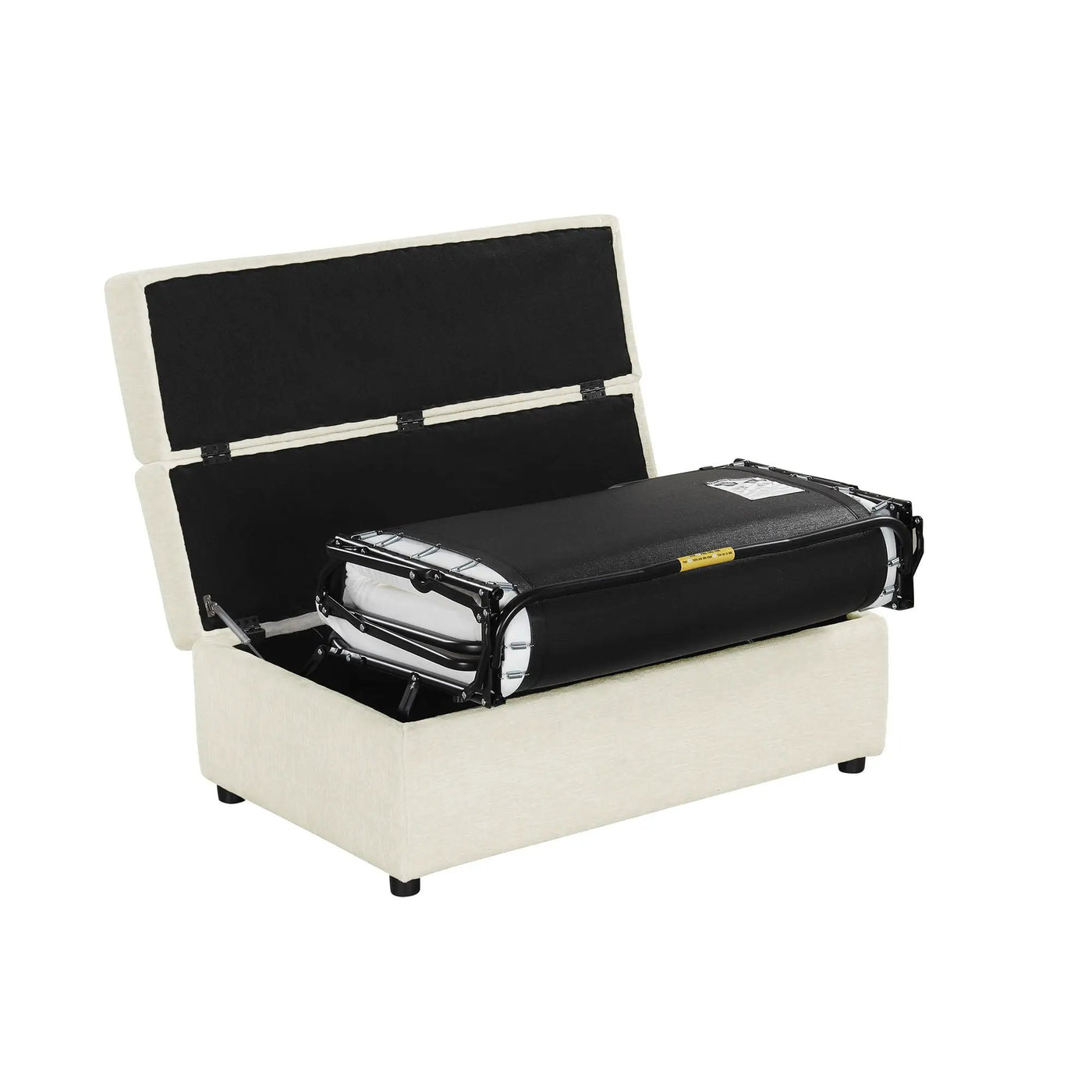 Twin Size Folding Ottoman Sleeper Bed With Mattress Convertible Guest Bed by HouseOfZazla