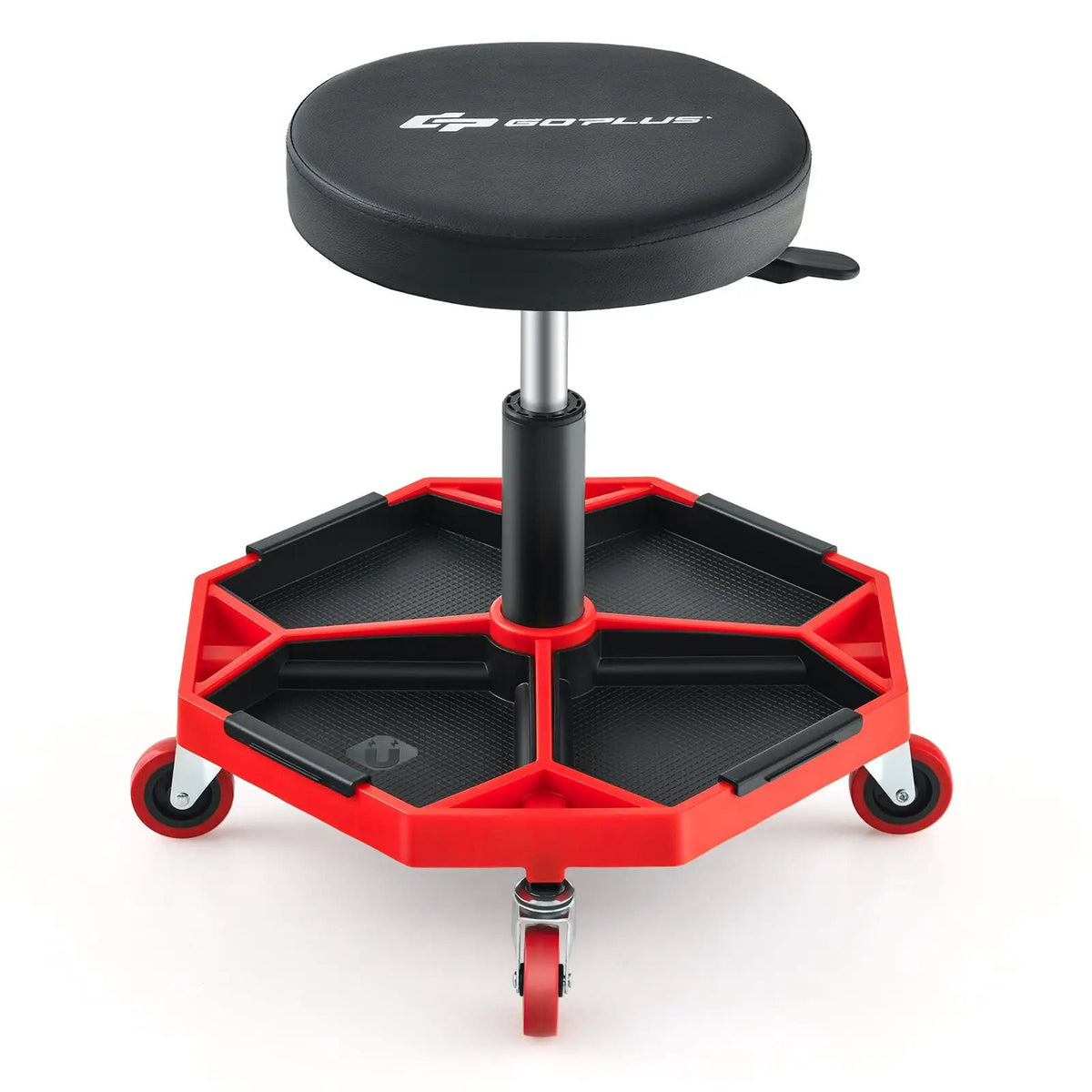 330 LBS Capacity Pneumatic Rolling Mechanic Stool with Padded Seat by DirectDeals