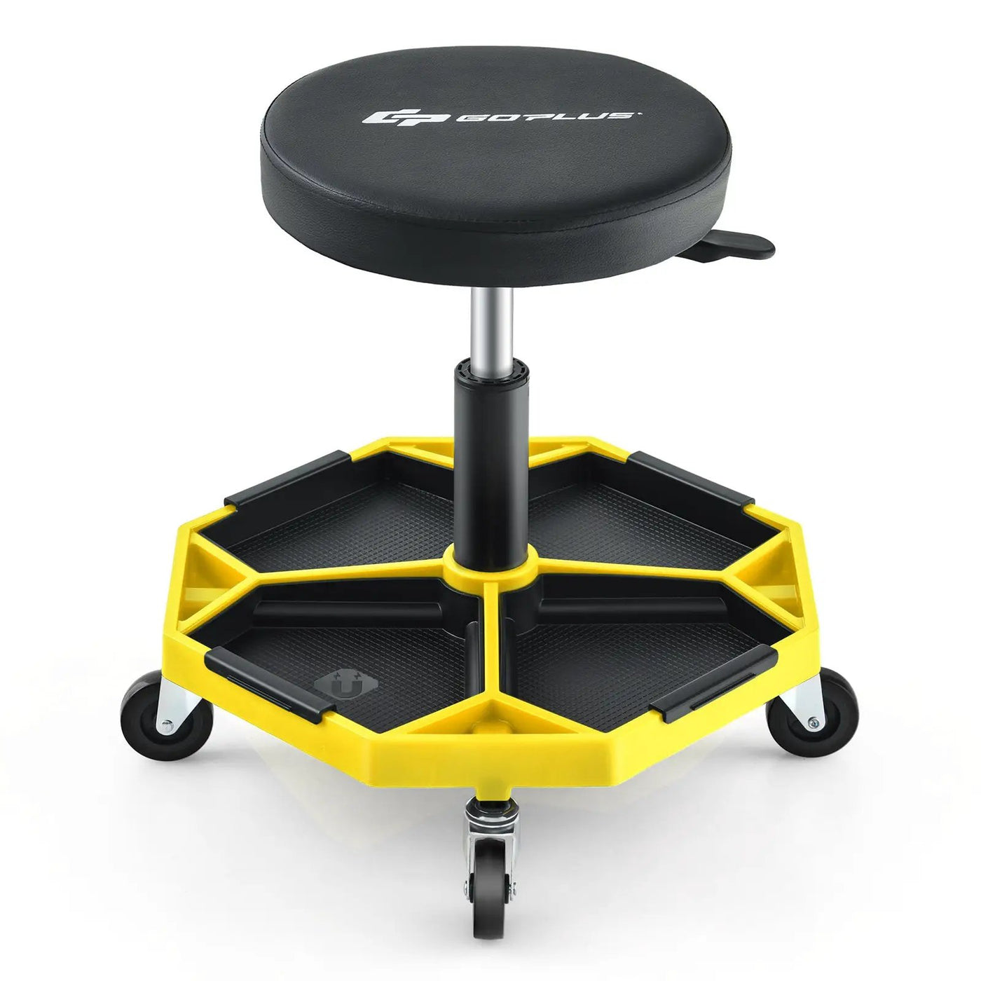 330 LBS Capacity Pneumatic Rolling Mechanic Stool with Padded Seat by DirectDeals