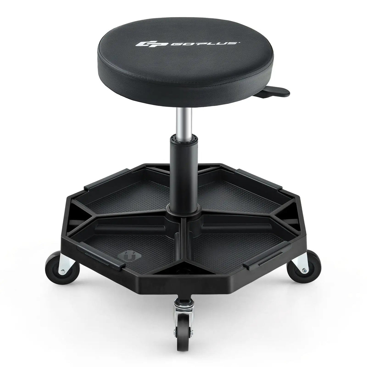 330 LBS Capacity Pneumatic Rolling Mechanic Stool with Padded Seat by DirectDeals