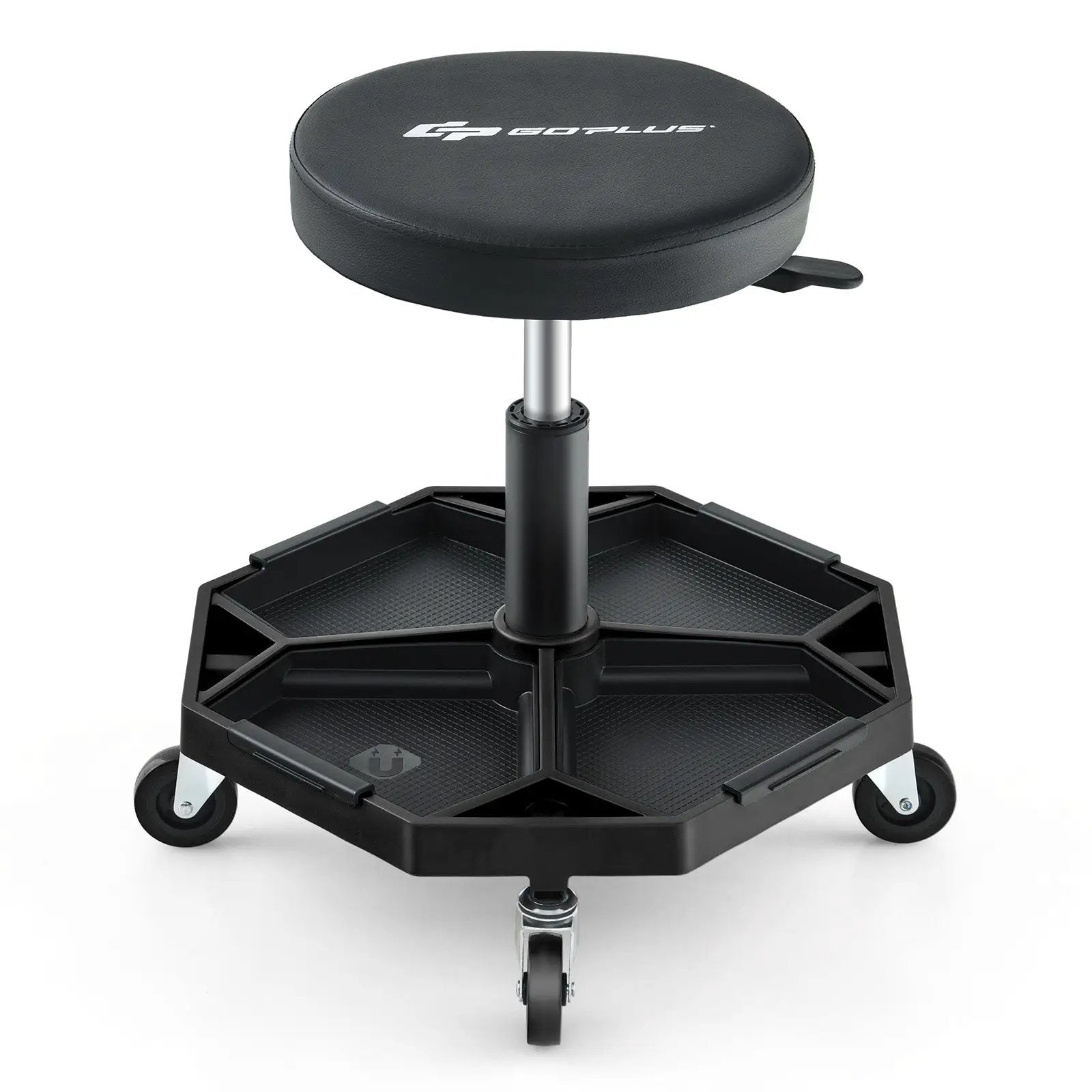 330 LBS Capacity Pneumatic Rolling Mechanic Stool with Padded Seat by DirectDeals