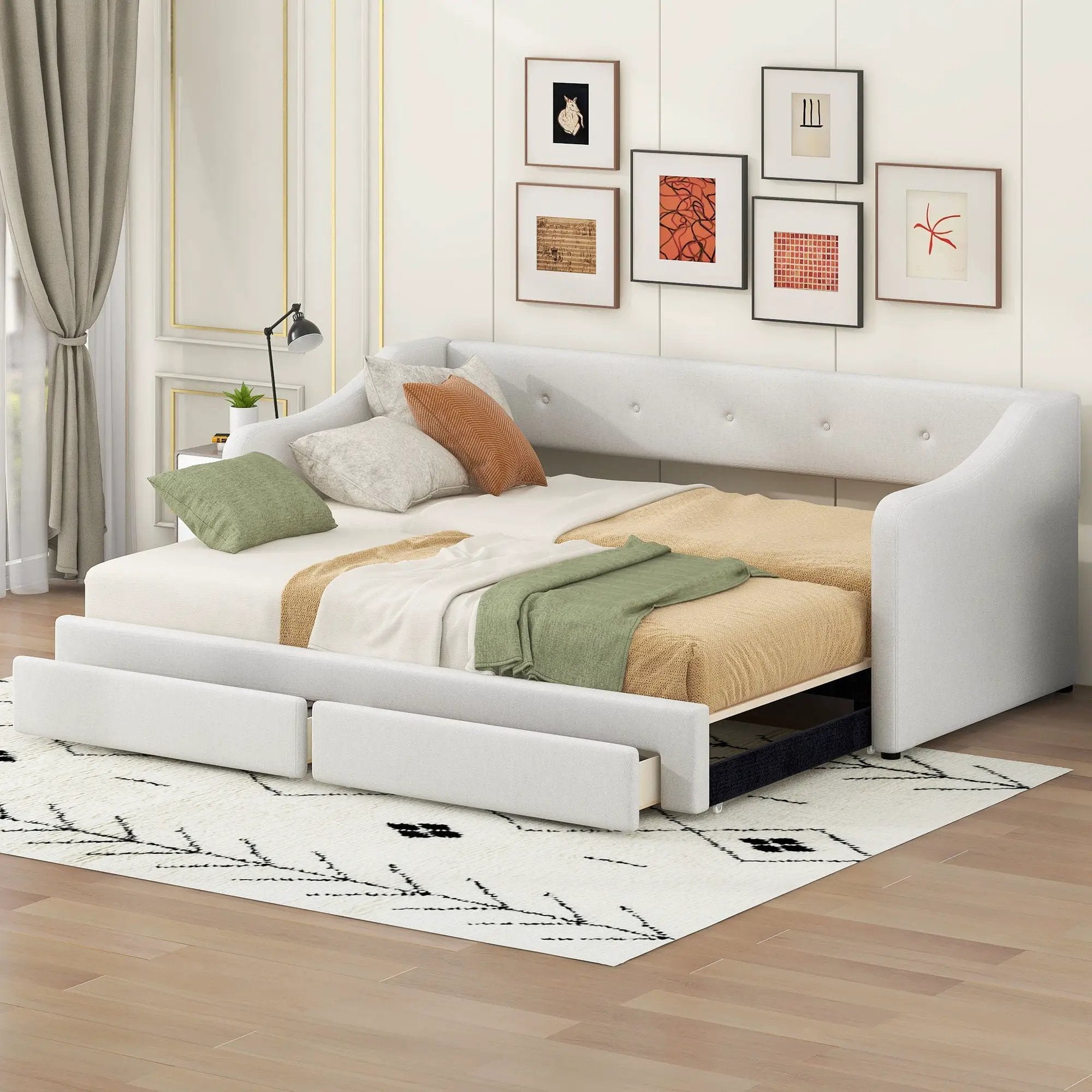 Upholstered Daybed With 2 Drawers by HouseOfZazla
