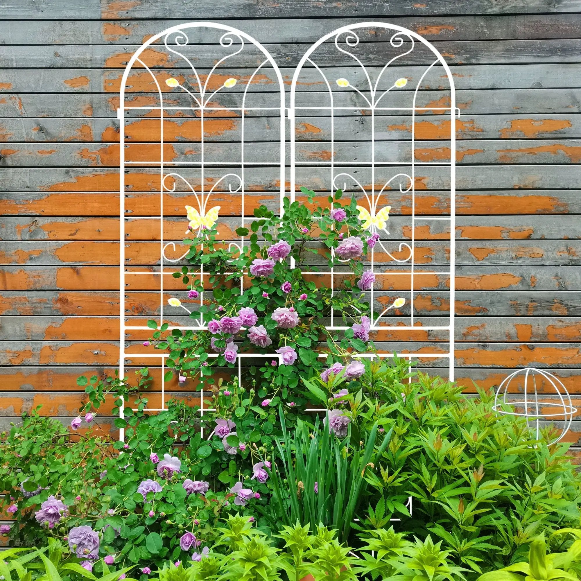 Garden Metal Trellis Rustproof Trellis For Climbing Plants Outdoor Flower Support by HouseOfZazla