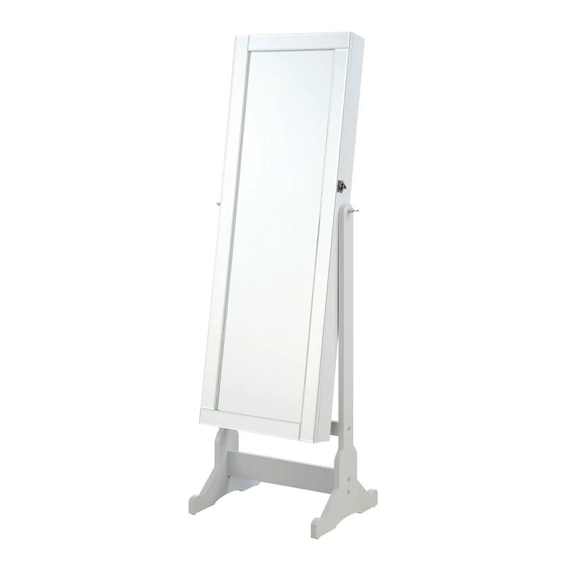 Yvonne Cheval Mirror with Jewelry Storage Dove Grey by Unique Piece Furniture