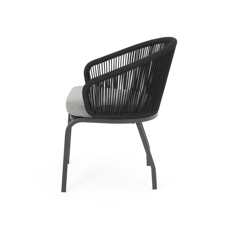 Outdoor Wicker Chair With Powder-Coated Iron Legs by HouseOfZazla