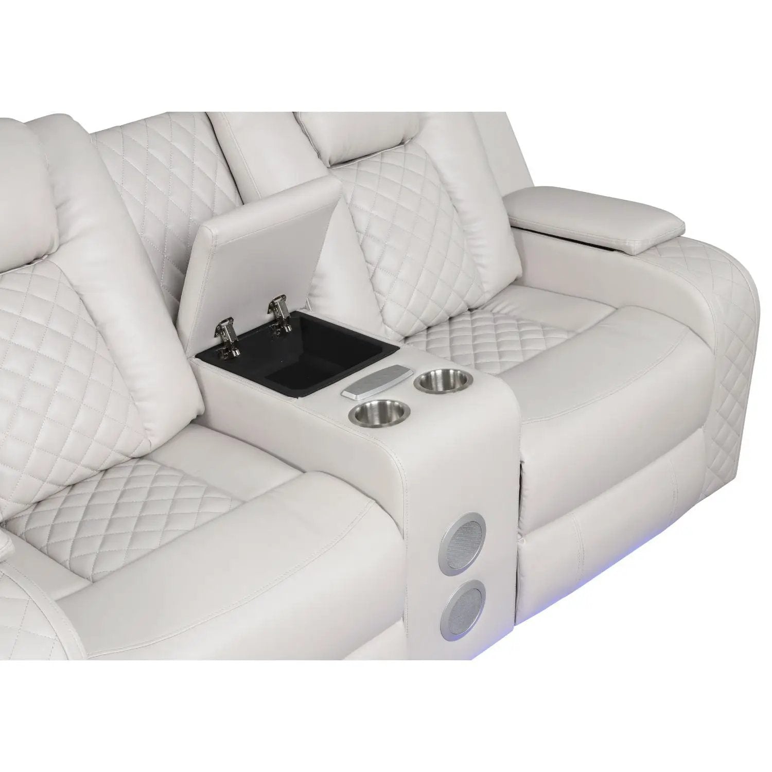 Benz - Power Reclining Loveseat With LED Lighting And Built In USB by HouseOfZazla