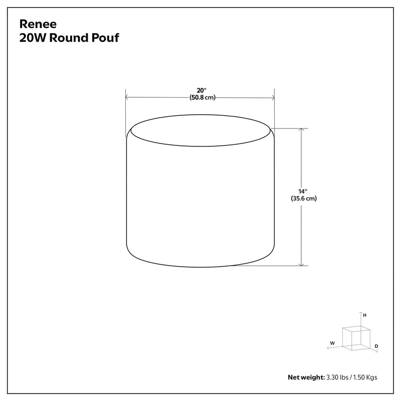 Renee - Handcrafted Round Pouf by Unique Piece Furniture