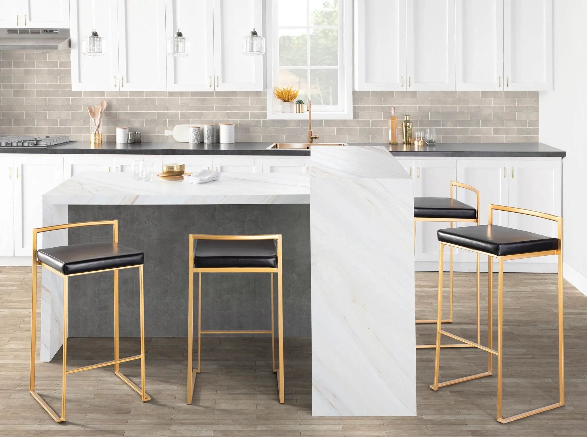 Fuji - Contemporary / Glam & Quality Construction Barstool by Unique Piece Furniture