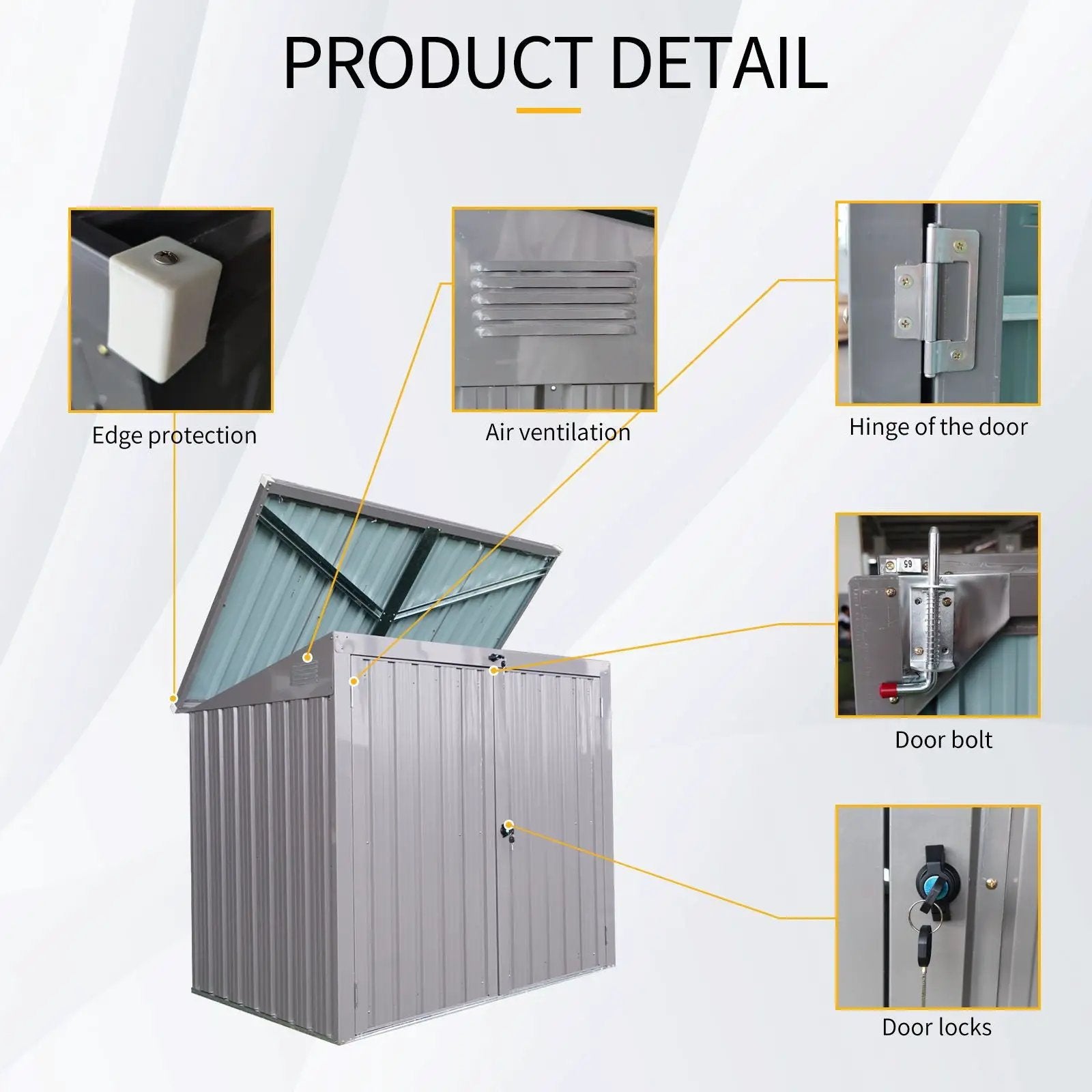 Garbage Bin Shed Stores 2 Trash Cans Metal Outdoor Bin Shed For Garbage Storage by HouseOfZazla