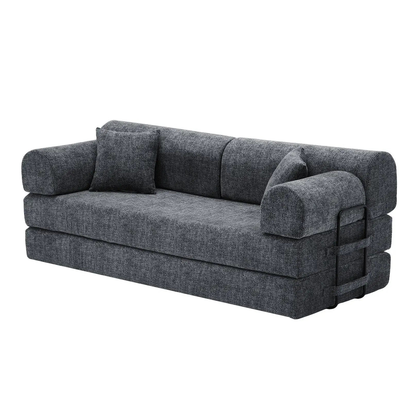 Modern 2 Tone Fabric Convertible Sleeper Sofa Bed by HouseOfZazla