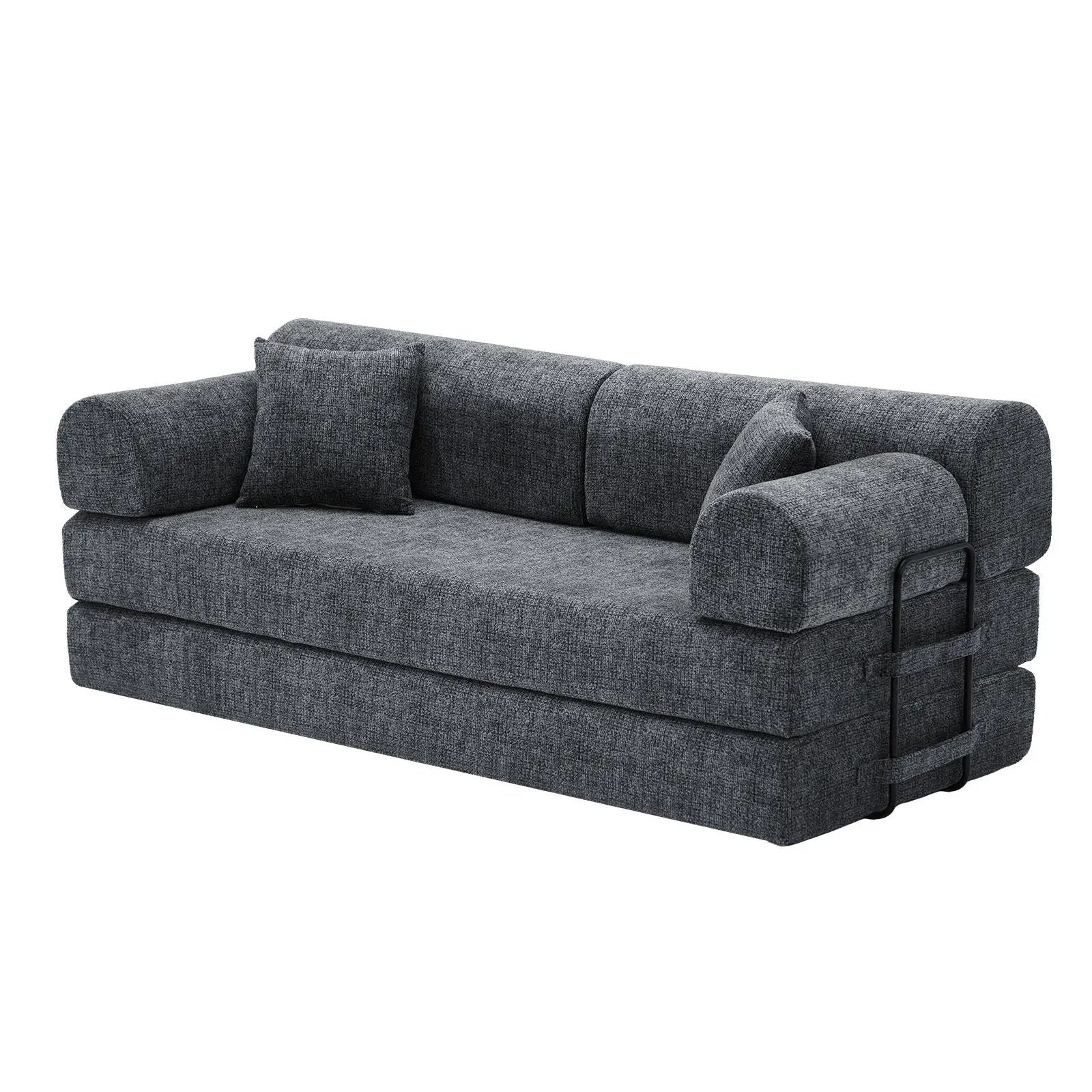 Modern 2 Tone Fabric Convertible Sleeper Sofa Bed by Unique Piece Furniture