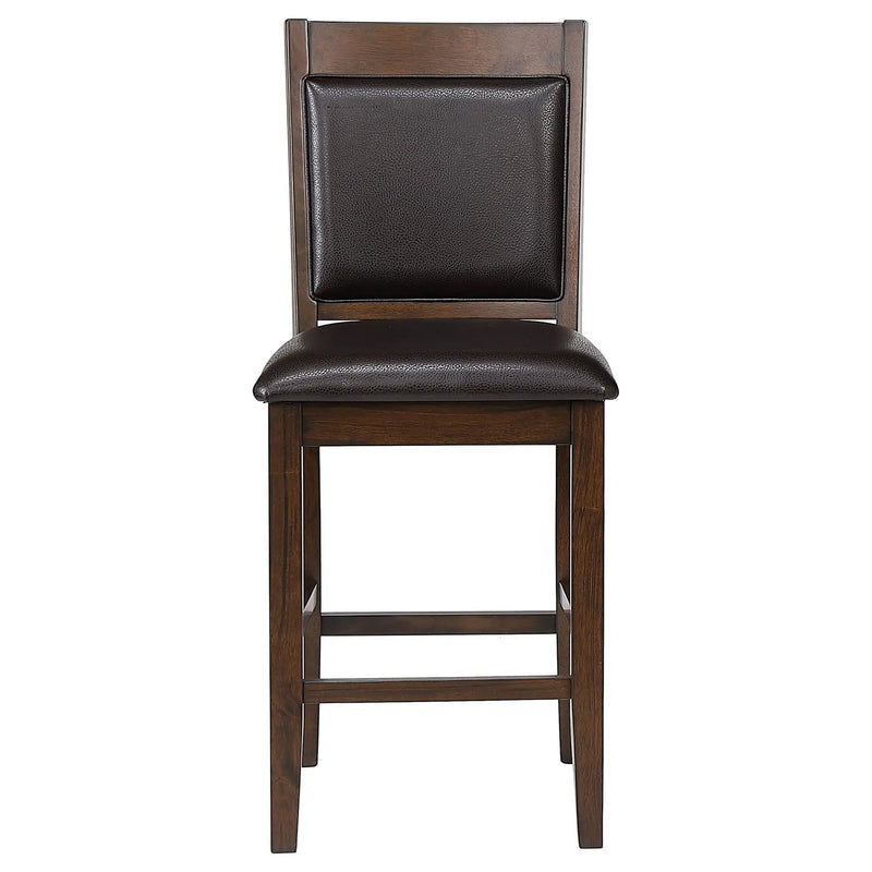 Dewey Upholstered Counter Chair Walnut (Set of 2) by Unique Piece Furniture