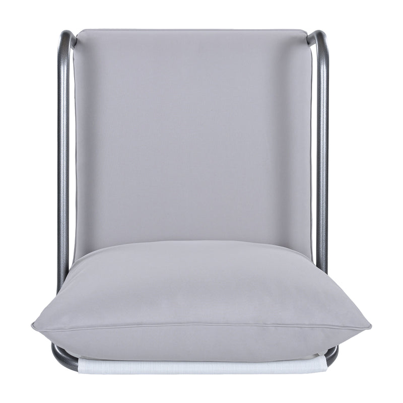Outdoor Aluminum Frame Patio Armchair with Water Resistant Cushion - Light Gray, photo 10 of 10