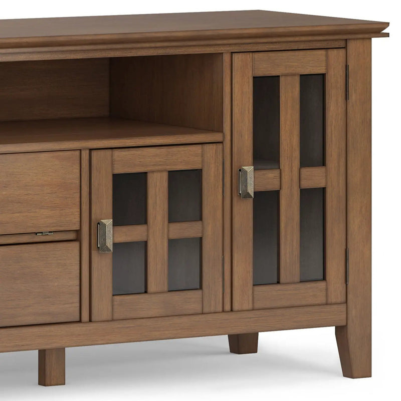 Artisan - TV Media Stand - Rustic Natural Aged Brown by HouseOfZazla
