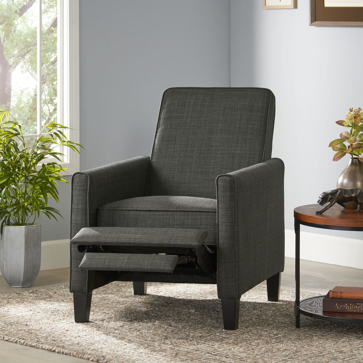 Upholstered Push Back Recliner Chair with Adjustable Recline - Multiple Colors, photo 27 of 40