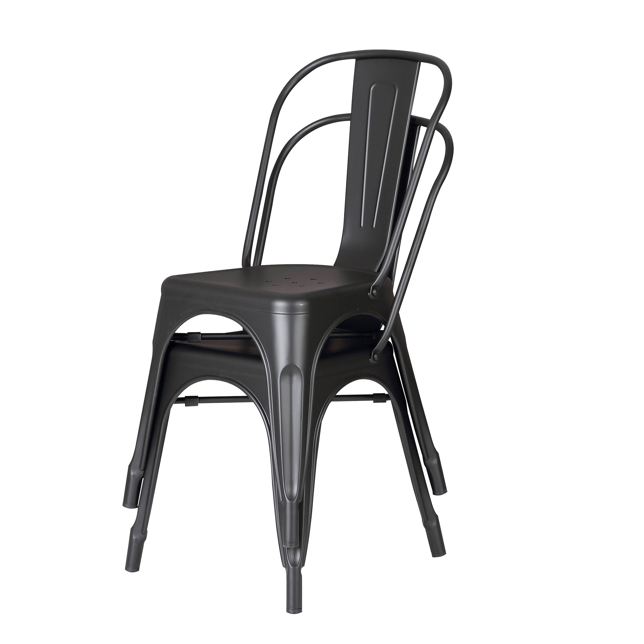 Set of 4 Stackable Metal Dining Chairs by HouseOfZazla