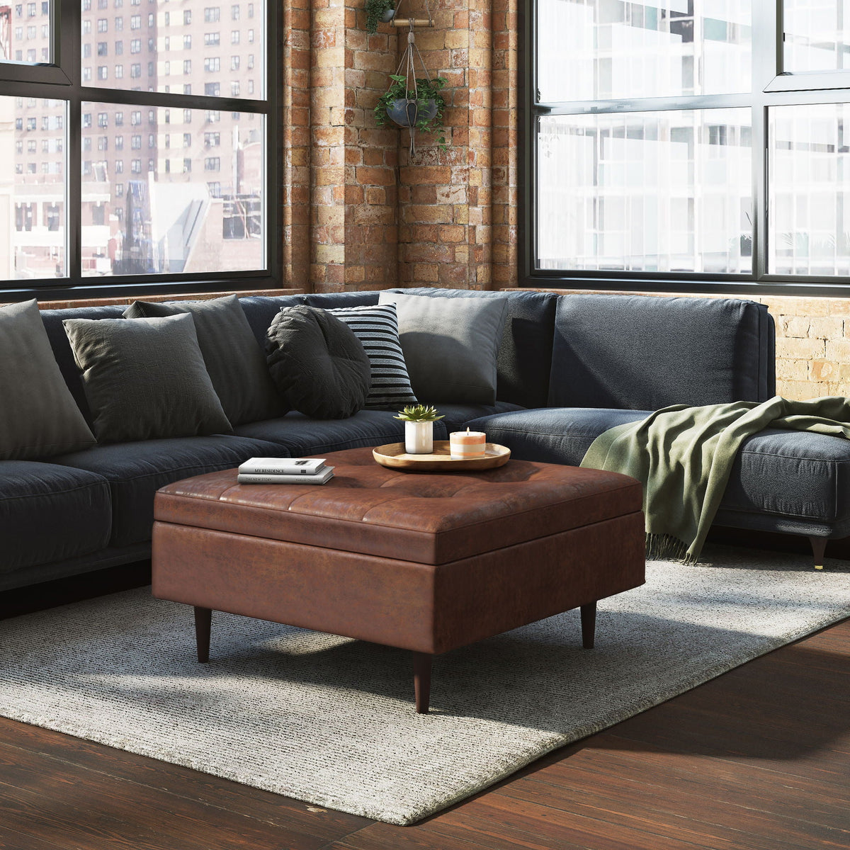 Mid-Century Storage Ottoman Coffee Table with Hydraulic Lift - Multiple Colors, photo 22 of 40