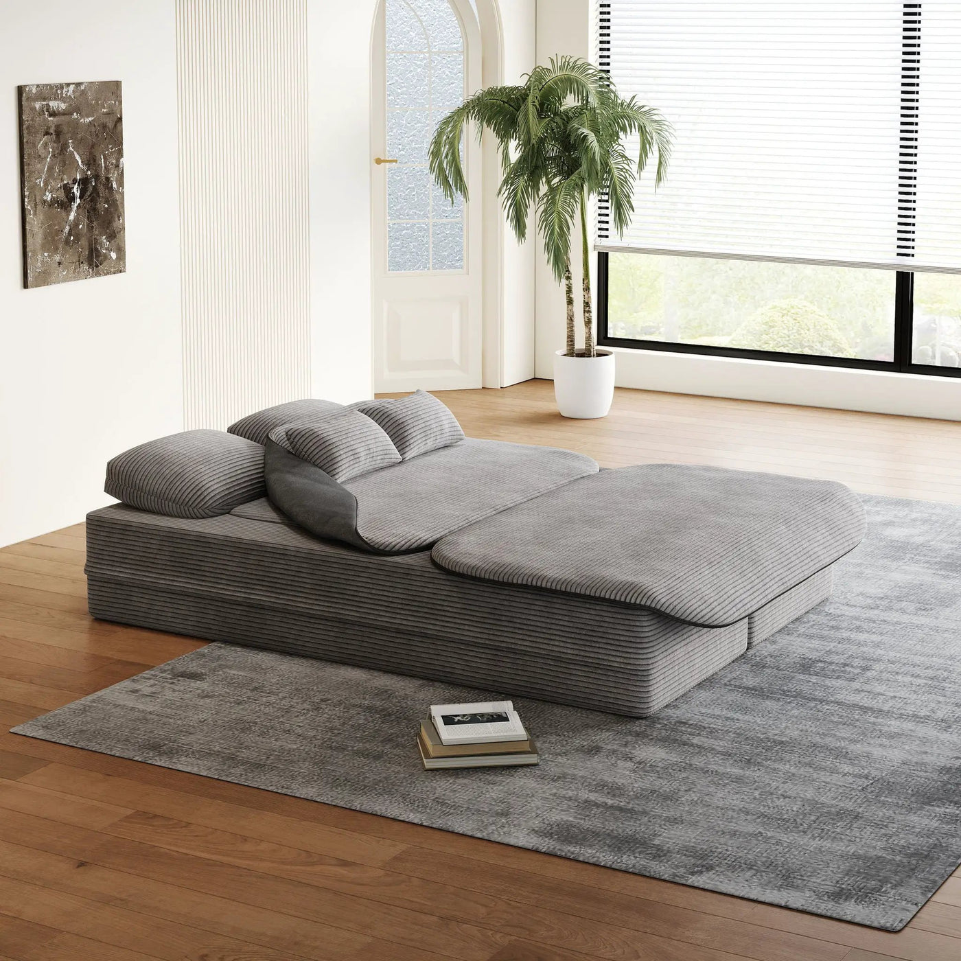 2 In 1 Foldable Sofa Bed With Multi Functional Blanket by HouseOfZazla