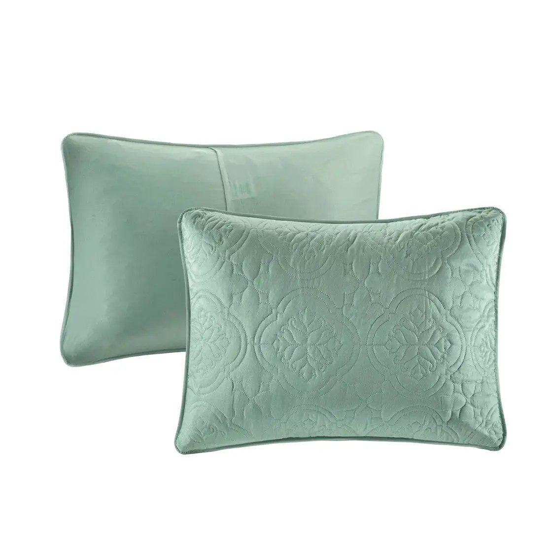 3 Piece Reversible Bedspread Set Seafoam Full/Queen by HouseOfZazla