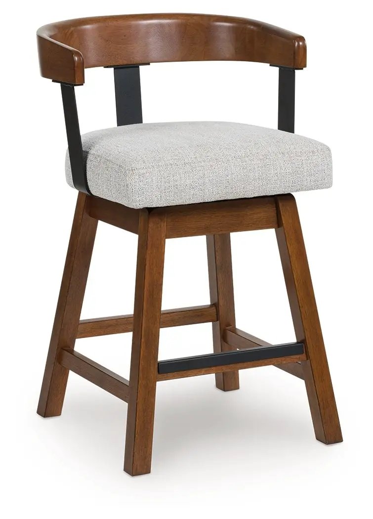 Ralene - Upholstered Swivel Barstool (Set of 2) - Medium Brown by Unique Piece Furniture