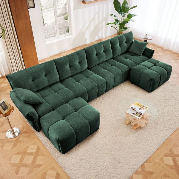 4-Seater Sofa Set with 2 Ottomans, photo 2 of 10