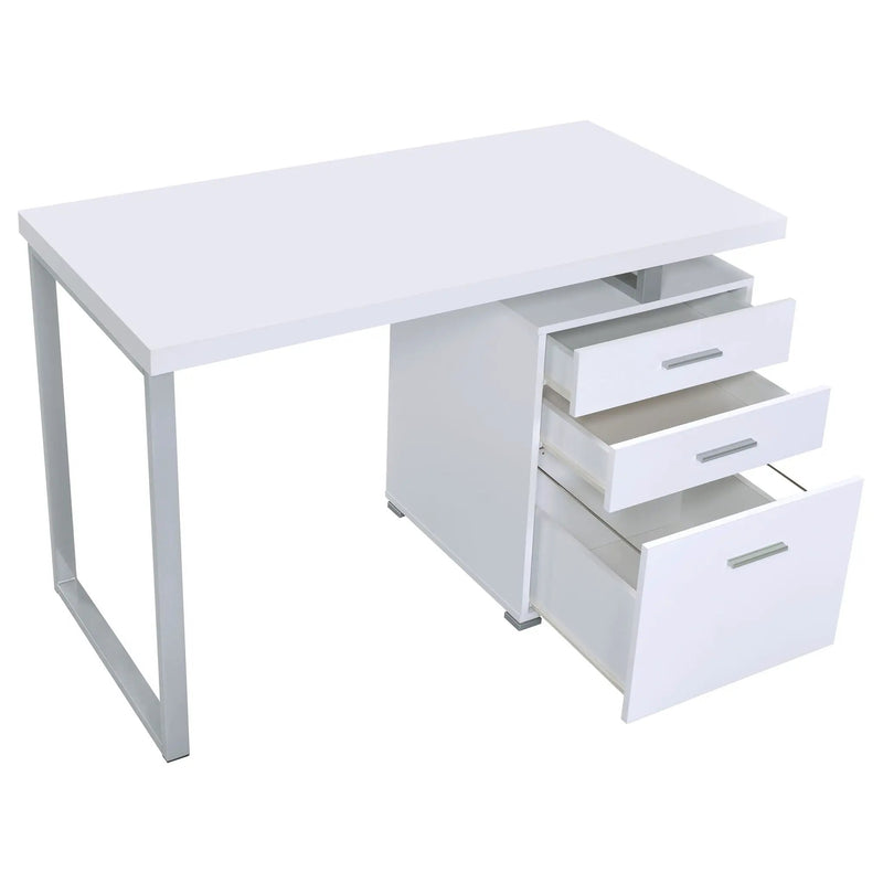 Brennan 47-inch 3-drawer Office Computer Desk White by Unique Piece Furniture