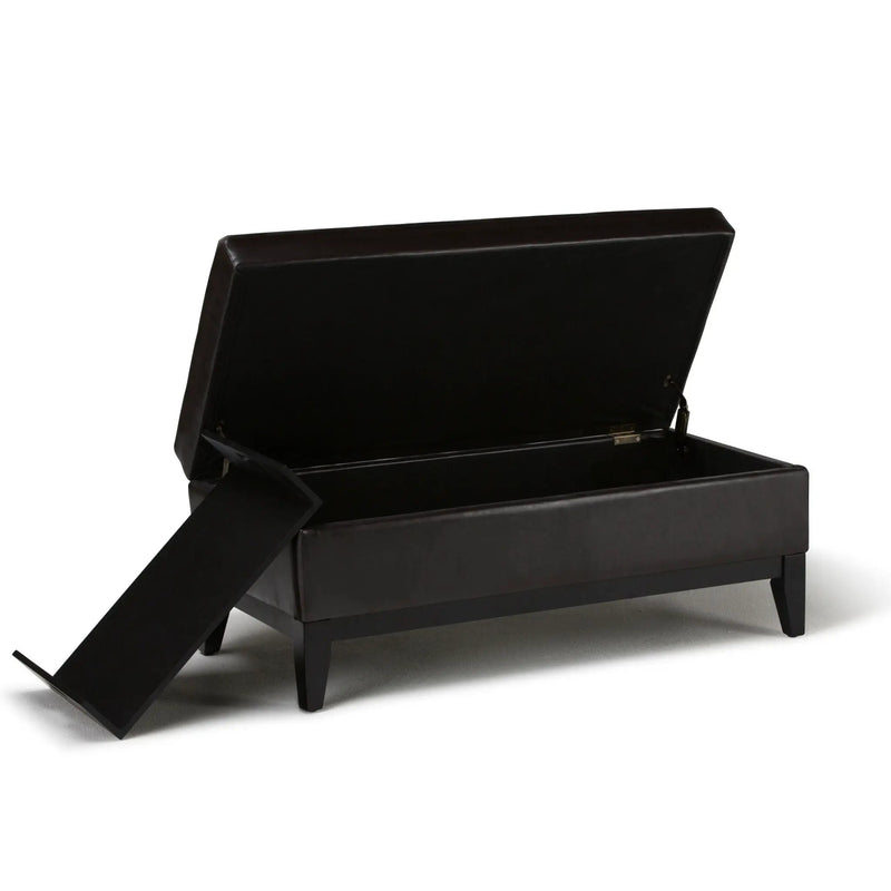 Oregon - Contemporary Storage Ottoman Bench With Tray by HouseOfZazla