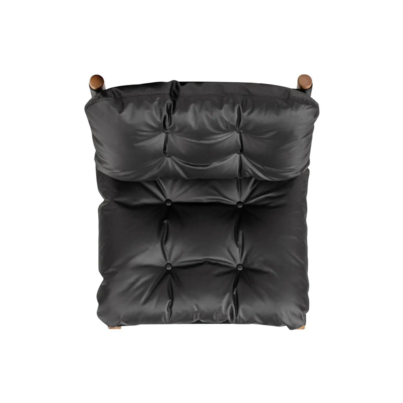 Oxford Leather Mid-Century Modern Accent Chair - Noir Black by HouseOfZazla