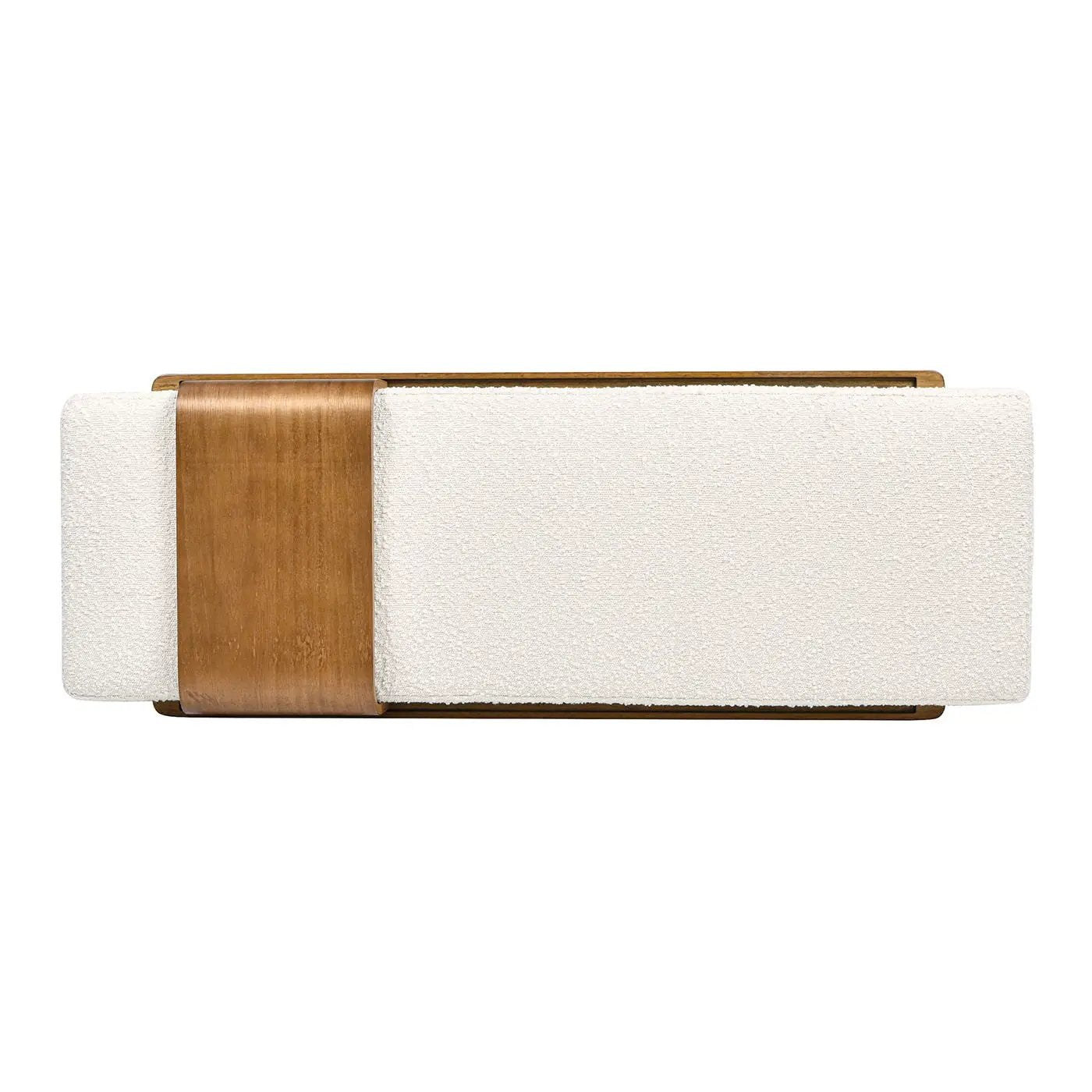 Billie - Modern Telephone Bench With Sliding Shelf - Ivory White by HouseOfZazla