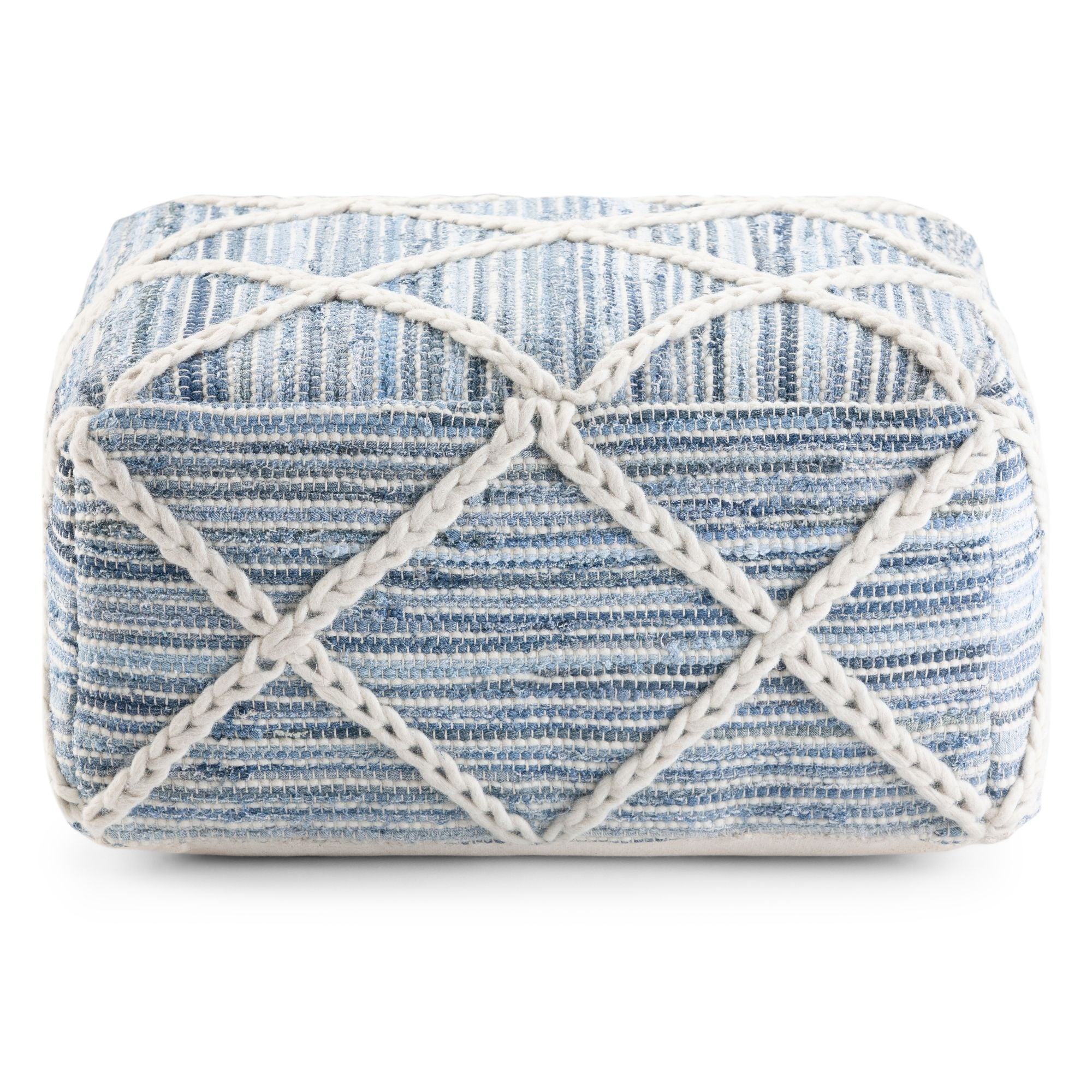 Cowan - Handcrafted Square Pouf by HouseOfZazla